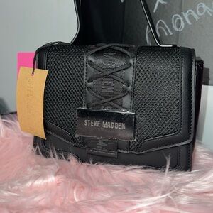 Steve Madden Black Mesh Crossbody Bag